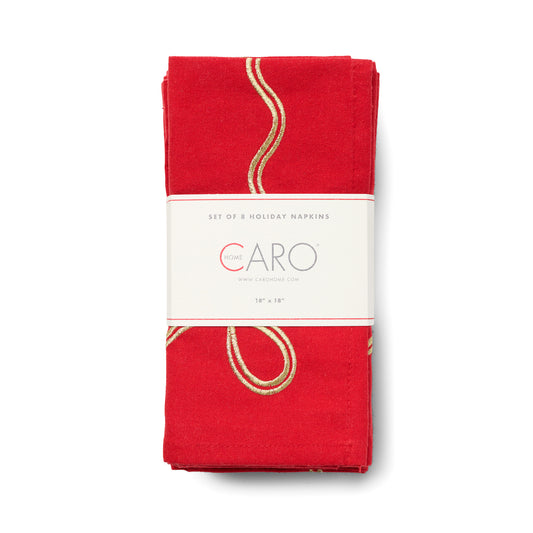 Double Scallop Holiday Napkins 8 Pack