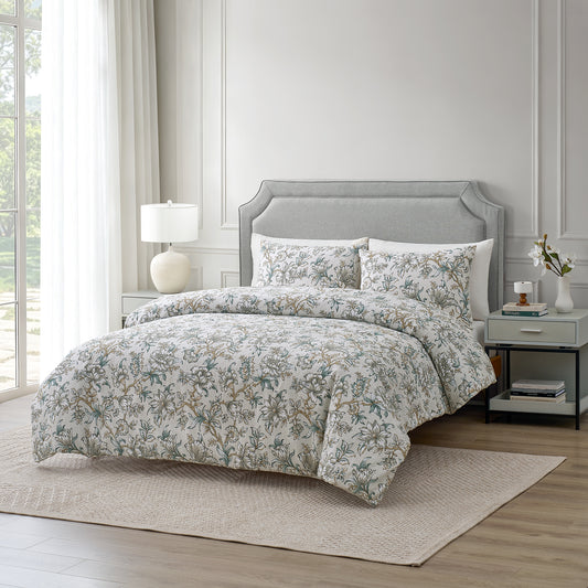 Margaret 100% Cotton Floral Comforter Set