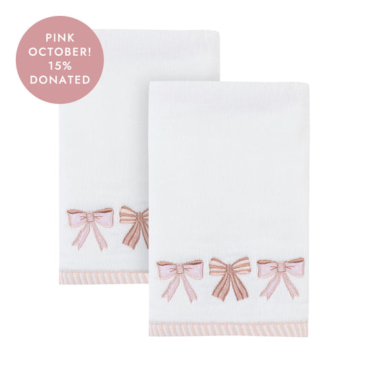 Bows 2-Piece Hand Towel Set