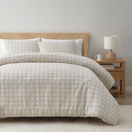Whitley 100% Cotton Seersucker Comforter Set