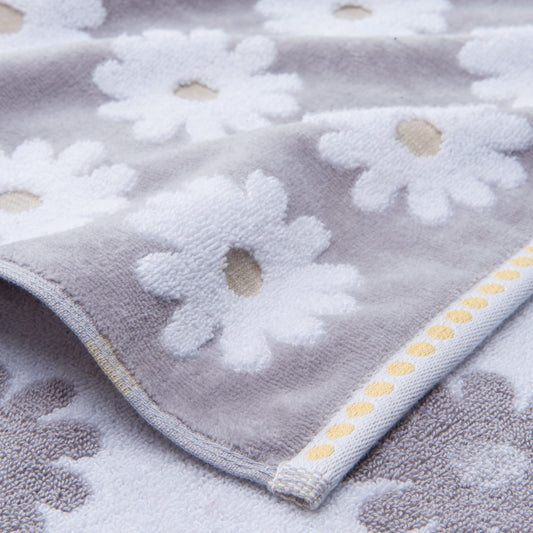 Close-up of zero-twist terry towel loops showing absorbent texture