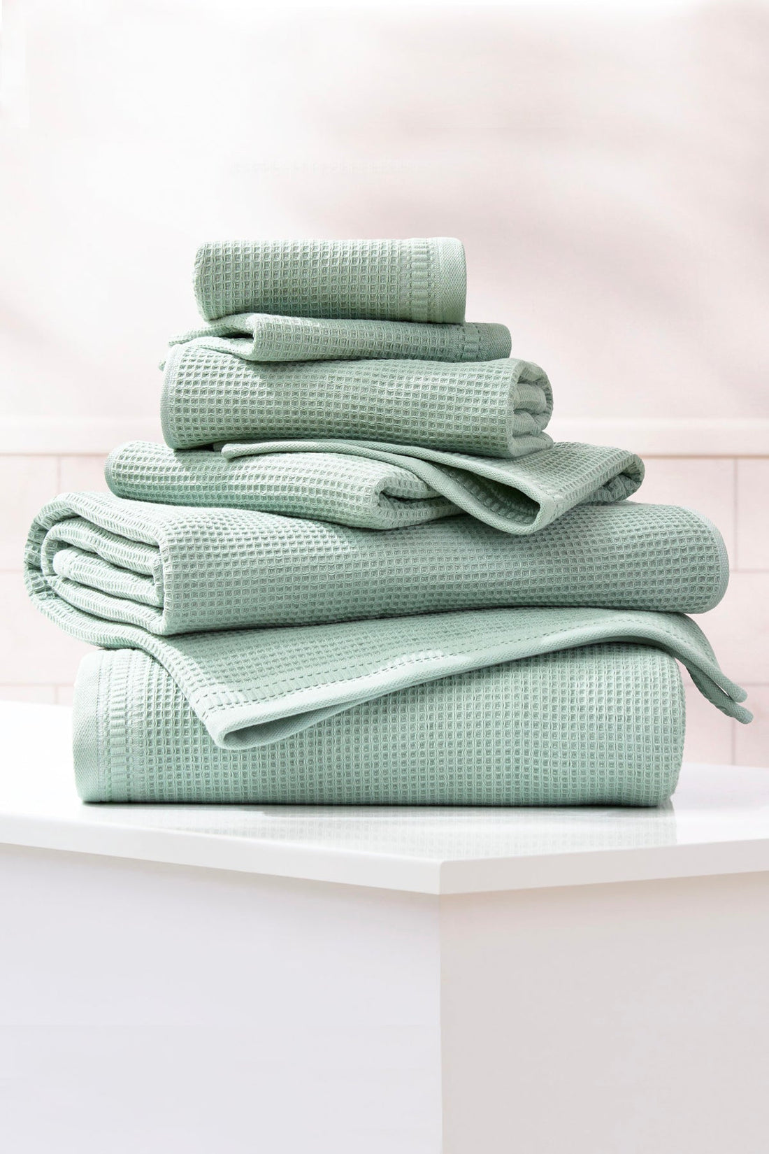 oceana 6 piece towel set in dakota green