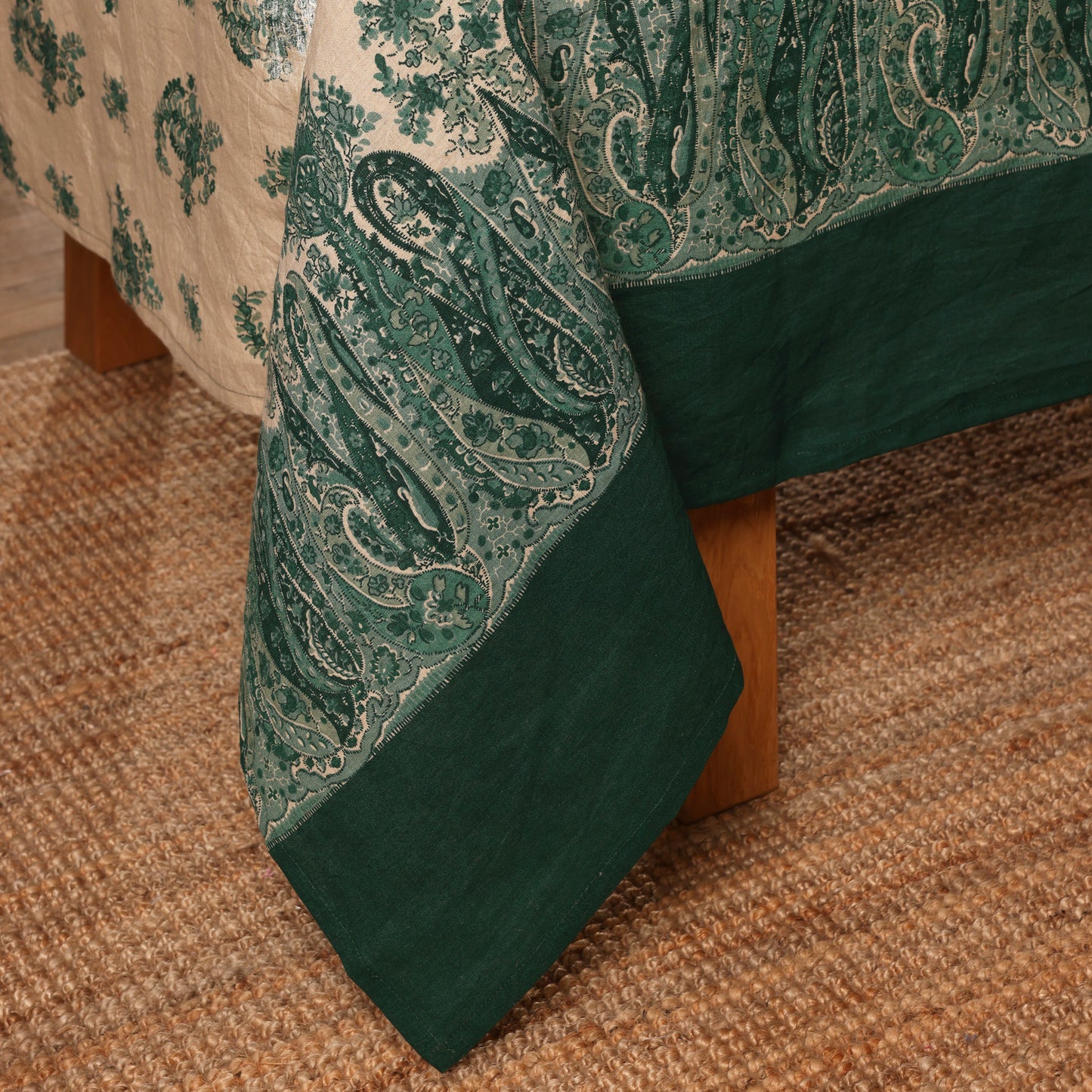 Portugal Linen Paisley Holiday Tablecloth Limited Edition