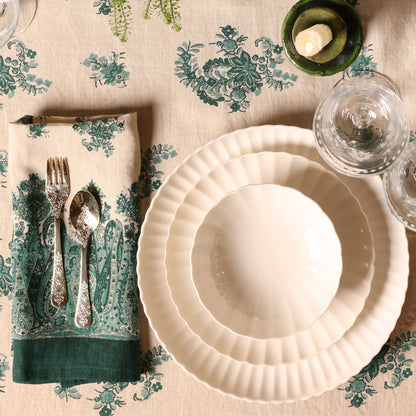 Portugal Paisley Linen Napkins Set of 4  100% Linen