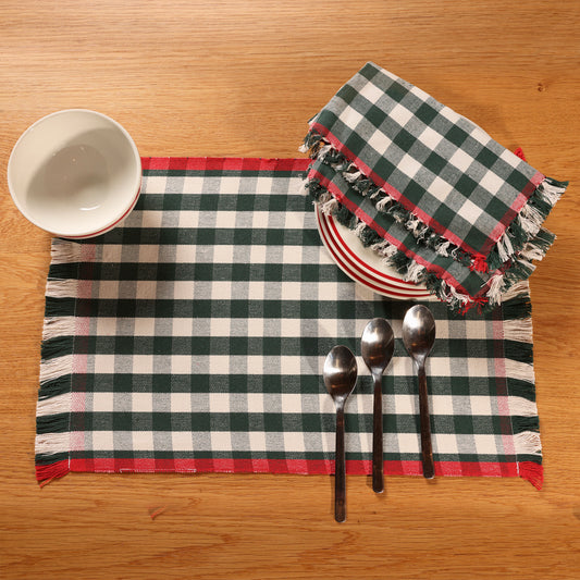 Holiday Picnic Gingham Placemats Set of 4