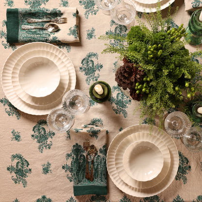 Portugal Linen Paisley Holiday Tablecloth Limited Edition