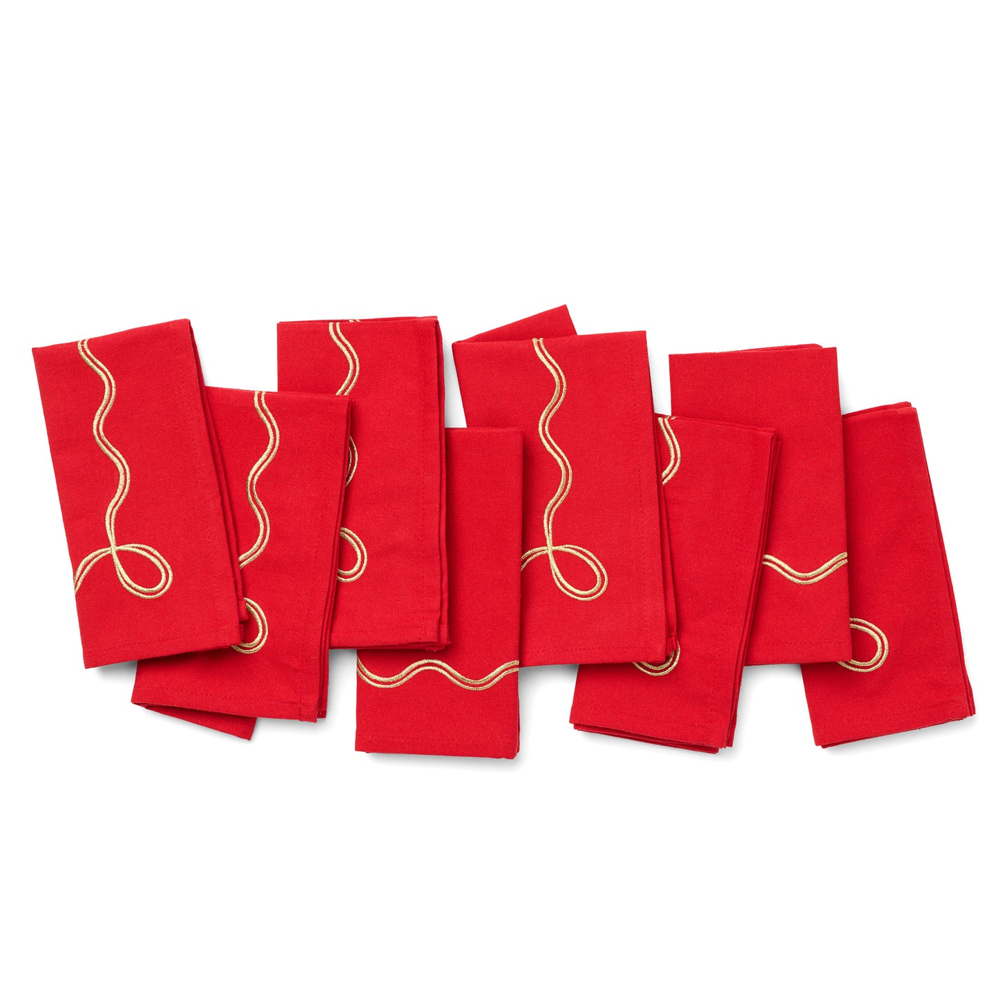 Double Scallop Holiday Napkins 8 Pack