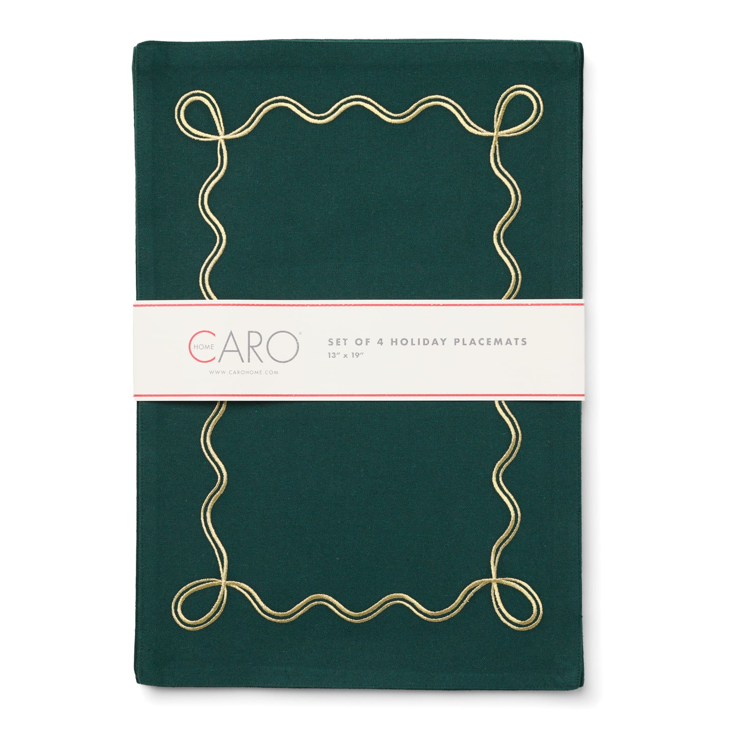 Double Scallop Holiday Placemats 4 Pack