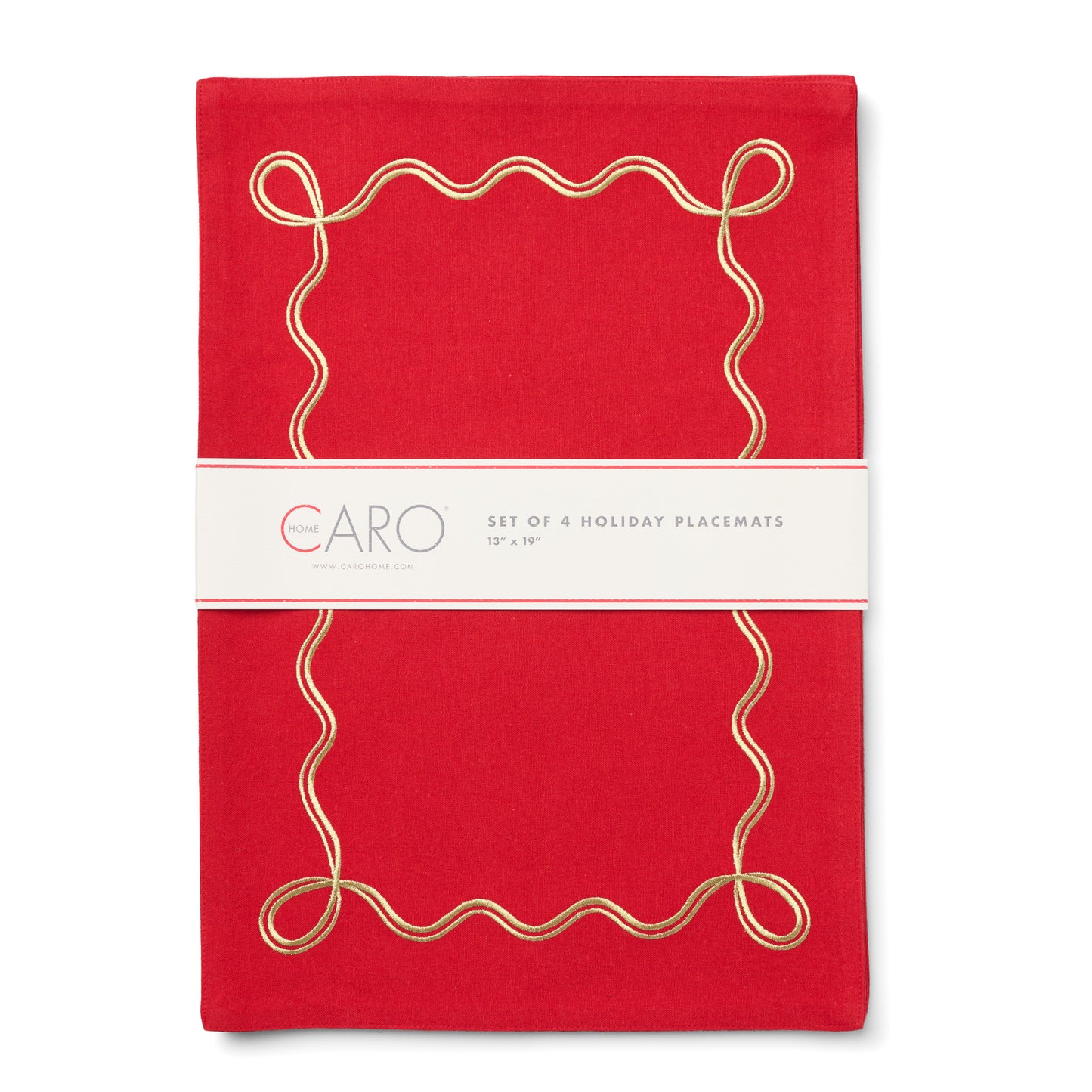 Double Scallop Holiday Placemats 4 Pack