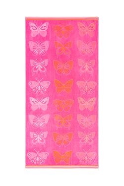 Butterfly Bubbles Sunset Kids Beach Towel