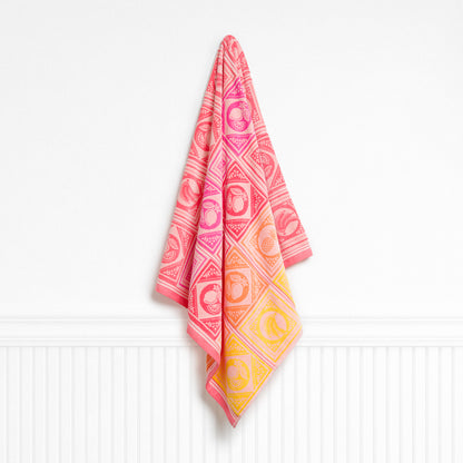 Framed Fruit Sherbet Coral Beach Towel