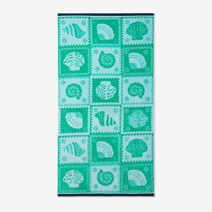 Shell Grid Clover Aquarias Beach Towel