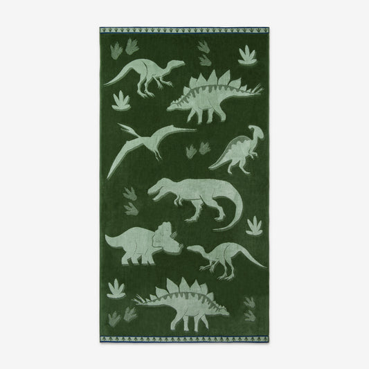 Dano Dino Elm Green Kids Beach Towel