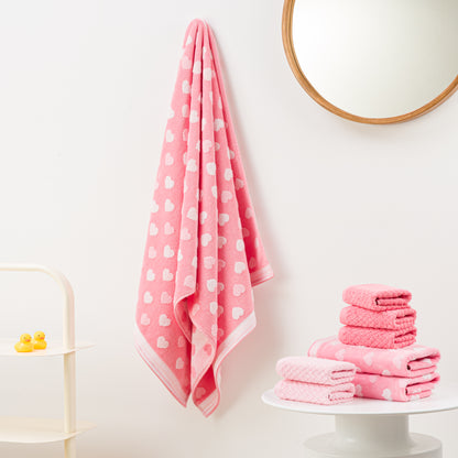 Sweethearts Kids Towel Set — True Pink