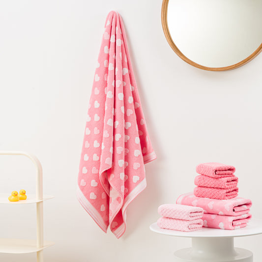 Sweethearts Kids Towel Set — True Pink