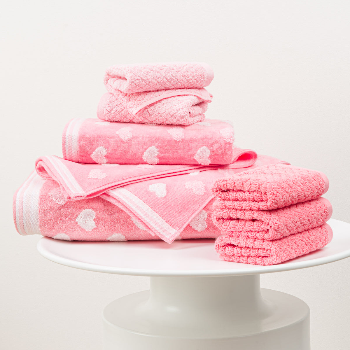 Sweethearts Kids Towel Set — True Pink