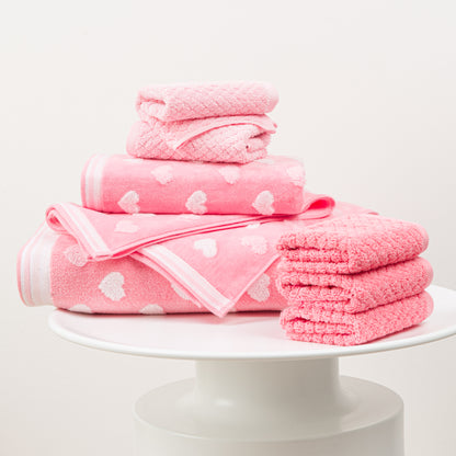 Sweethearts Kids Towel Set — True Pink
