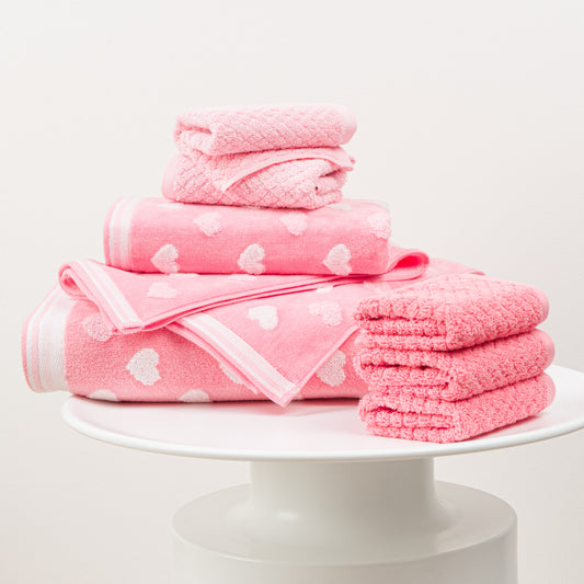 Sweethearts Kids Towel Set — True Pink
