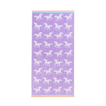 Unicorn Kids Towel Set — Very Violet