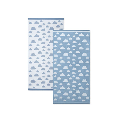Clouds Silvery Blue - Kids Bath Towels