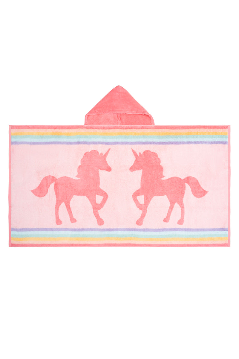 3pc CARO Home (1) Bath Towels (2) Hand Towel Unicorn's Pink Rainbow  Mystical Fun