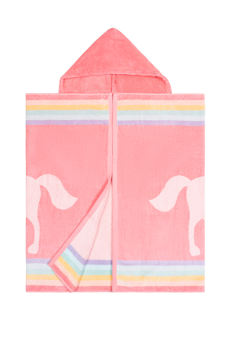 4pc CARO Home (2) Bath Towels (2) Hand Towel Unicorn's Pink Rainbow  Mystical Fun
