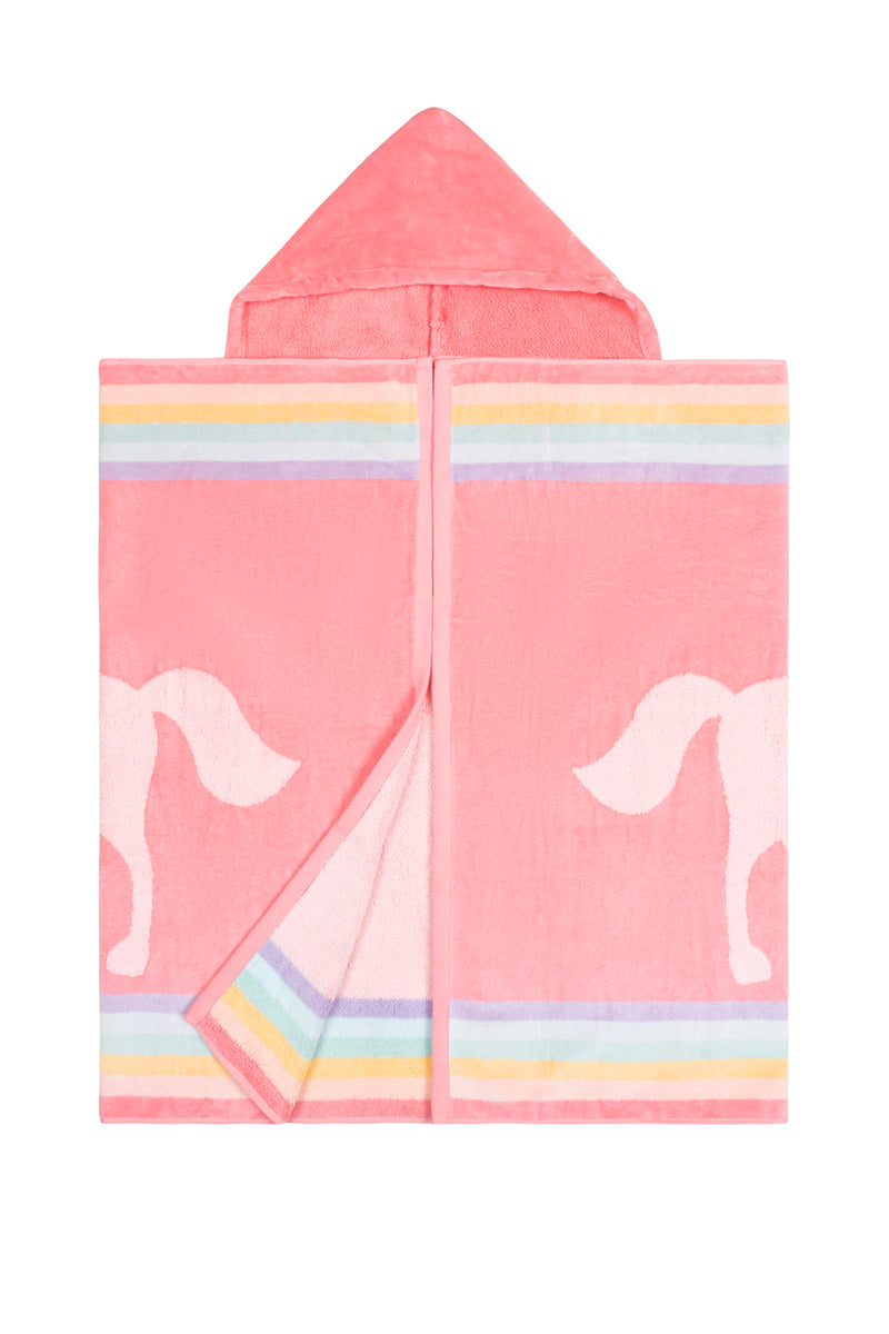 3pc CARO Home (1) Bath Towels (2) Hand Towel Unicorn's Pink Rainbow  Mystical Fun