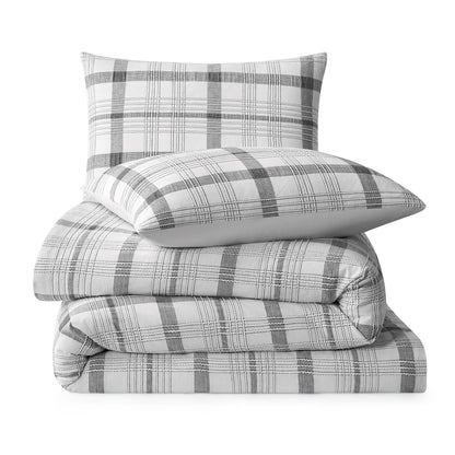 Emilie 100% Cotton Plaid Comforter Set