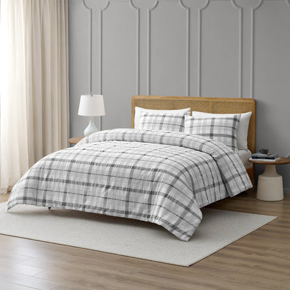 Emilie 100% Cotton Plaid Comforter Set