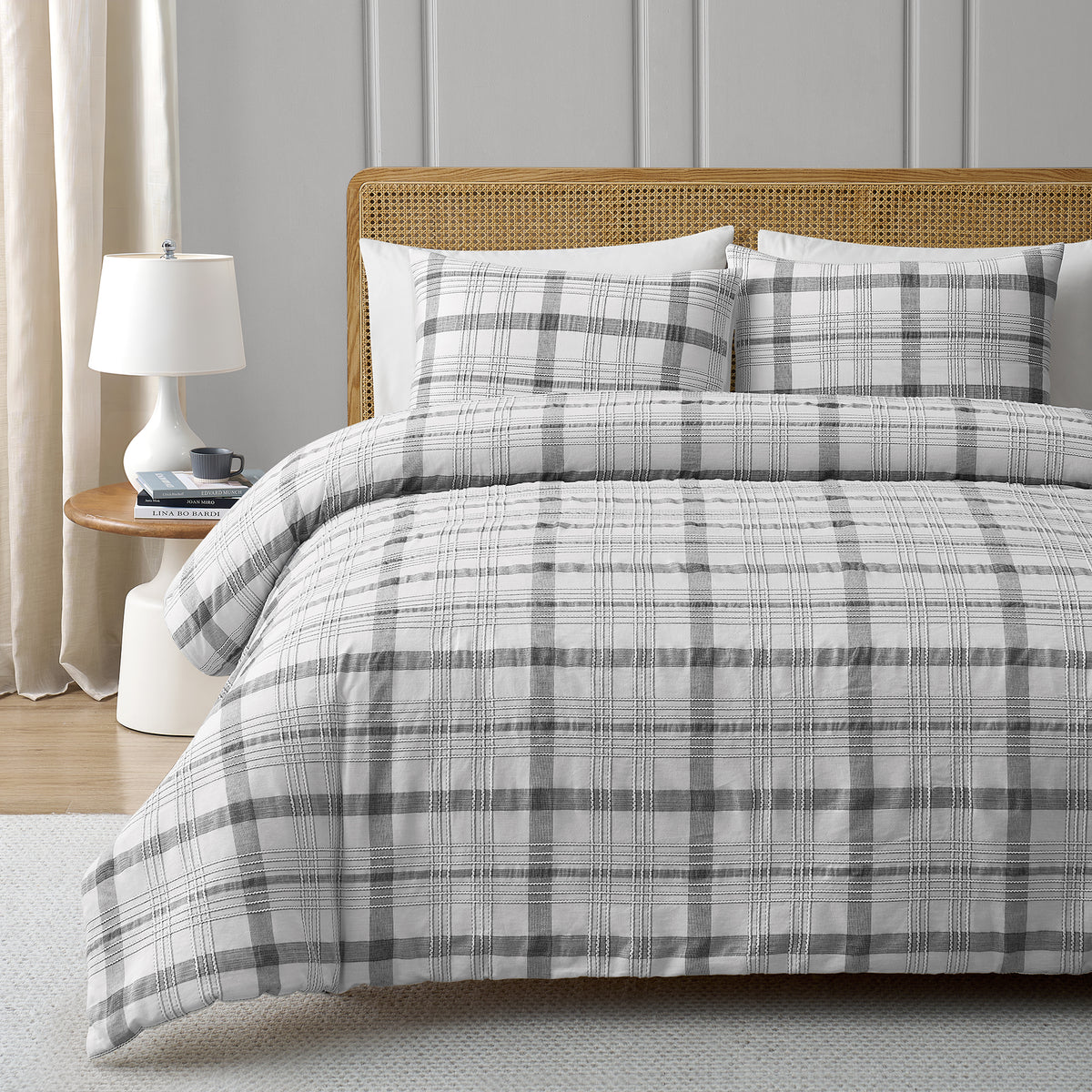 Emilie 100% Cotton Plaid Comforter Set