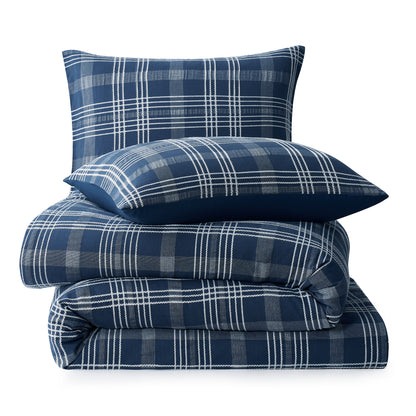 Emilie 100% Cotton Plaid Comforter Set