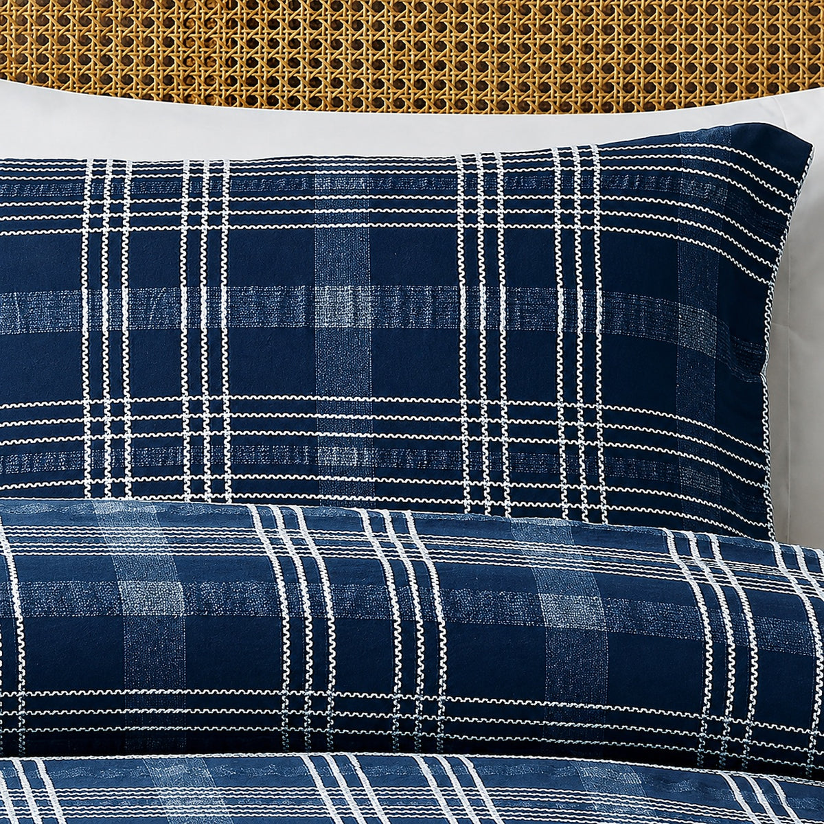 Emilie 100% Cotton Plaid Comforter Set