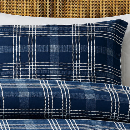 Emilie 100% Cotton Plaid Comforter Set