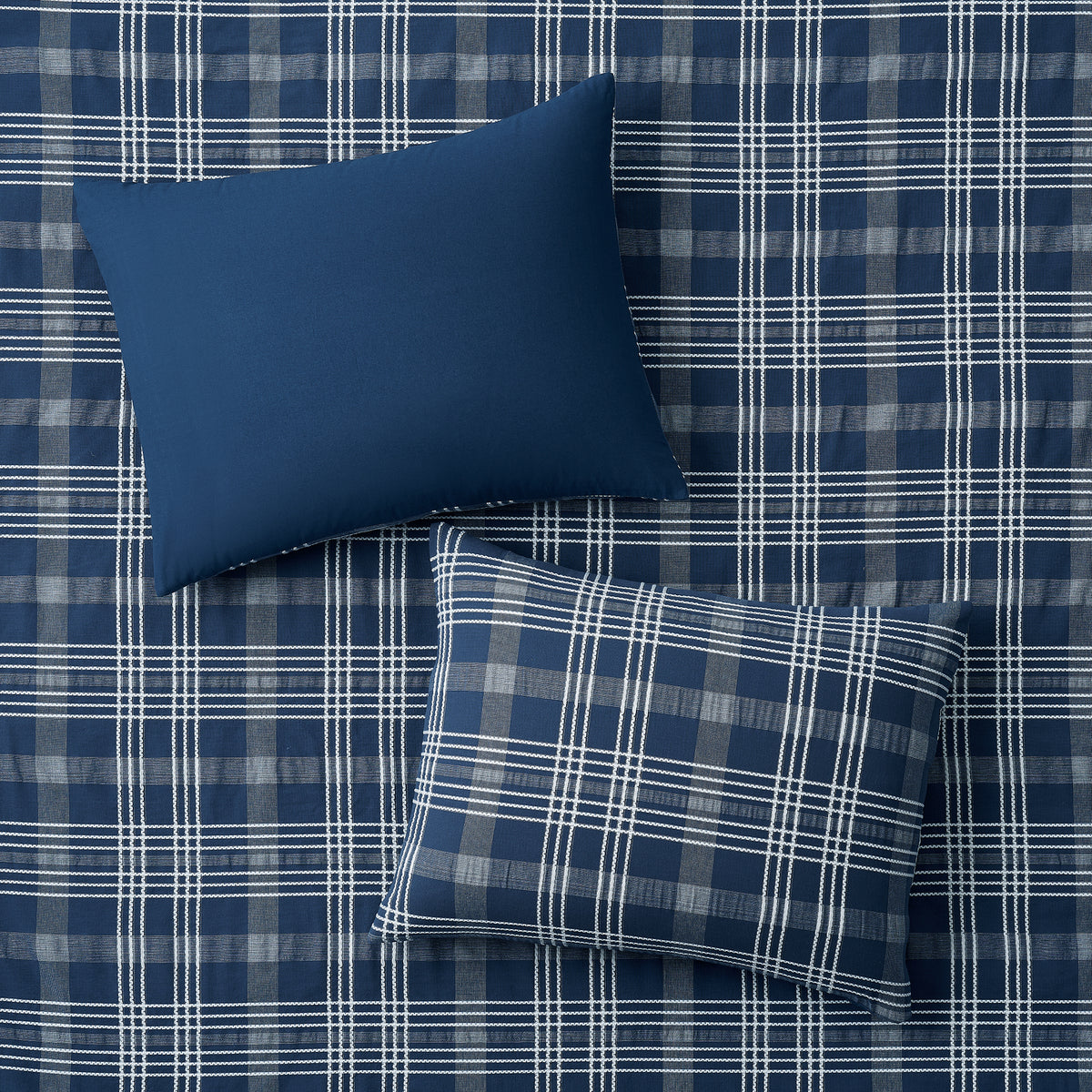 Emilie 100% Cotton Plaid Comforter Set