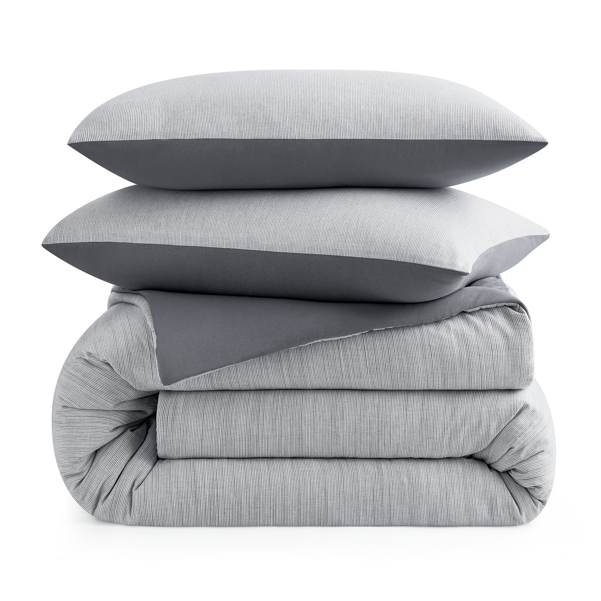 Mallory 100% Cotton Pinstripe Comforter Set