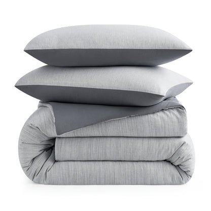 Mallory 100% Cotton Pinstripe Comforter Set