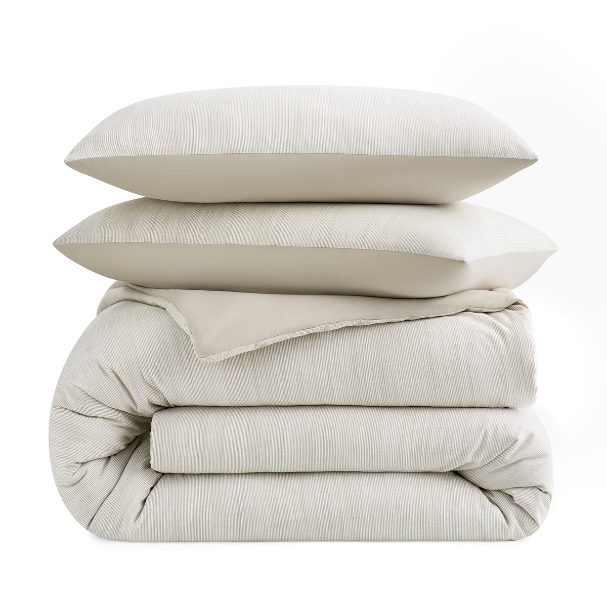 Mallory 100% Cotton Pinstripe Comforter Set