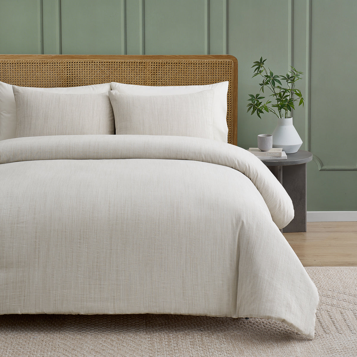 Mallory 100% Cotton Pinstripe Comforter Set