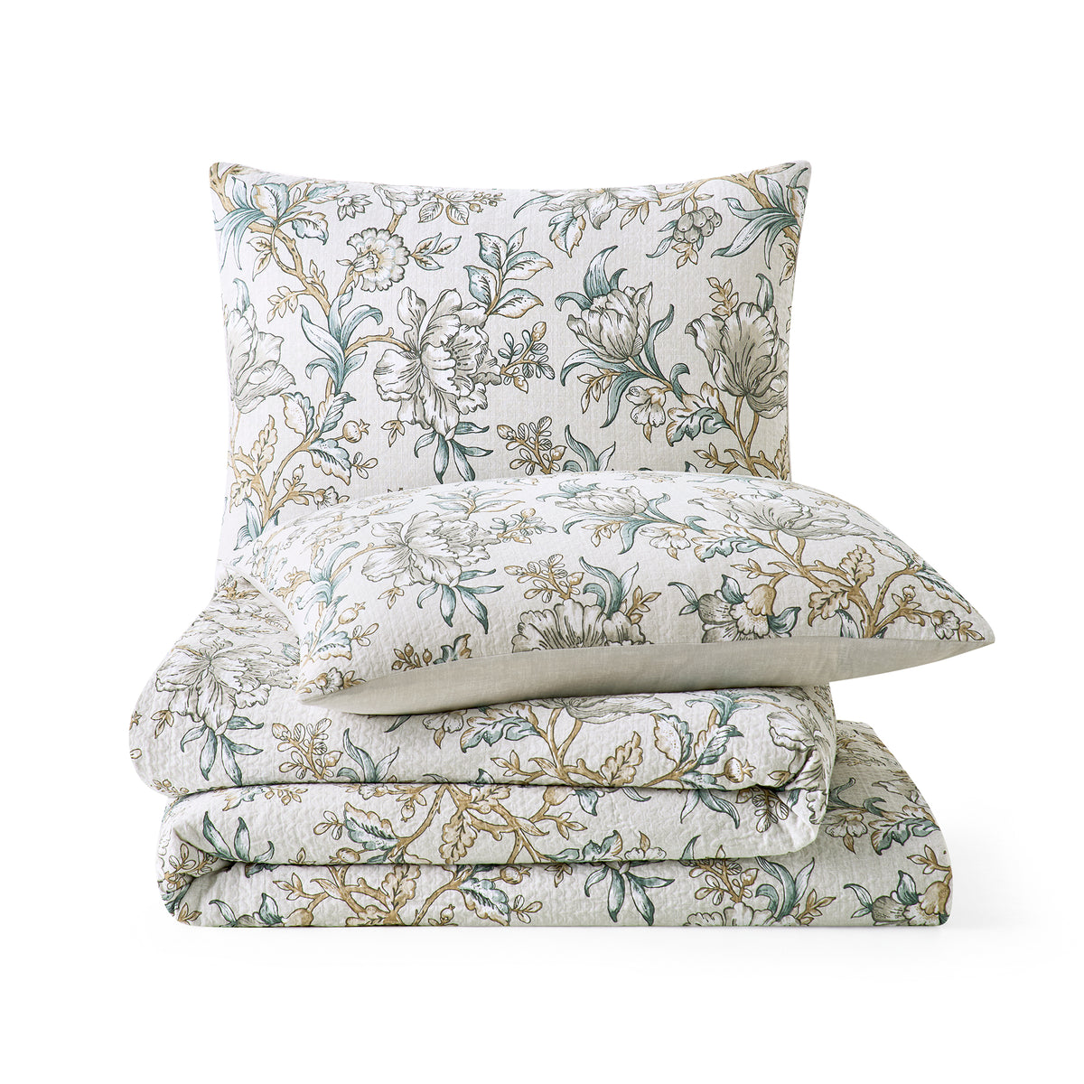 Margaret 100% Cotton Floral Comforter Set