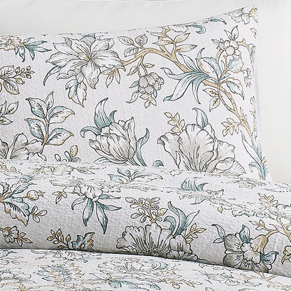 Margaret 100% Cotton Floral Comforter Set