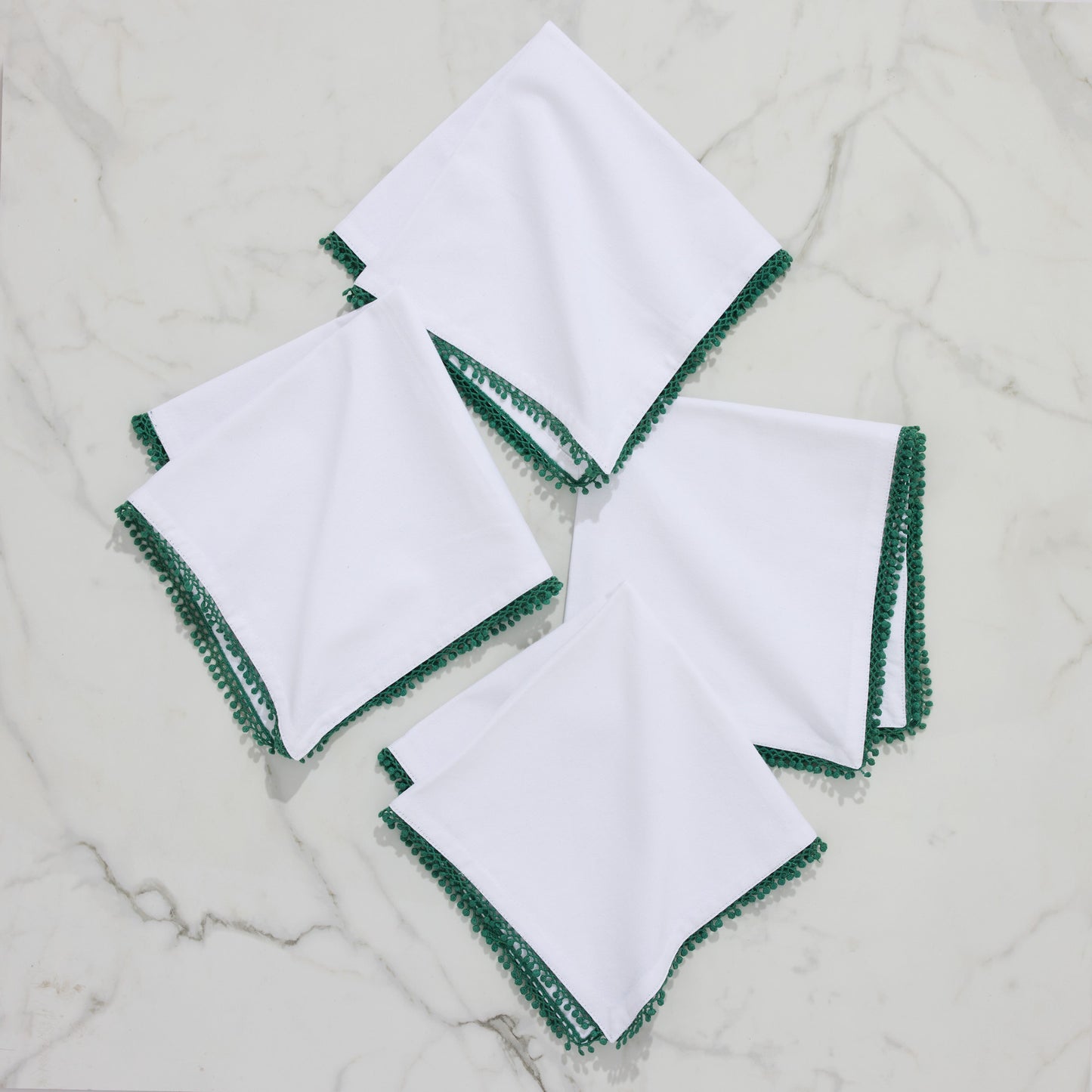 Holiday Criss Cross Napkins - Luxury Cotton Napkin Set of 4