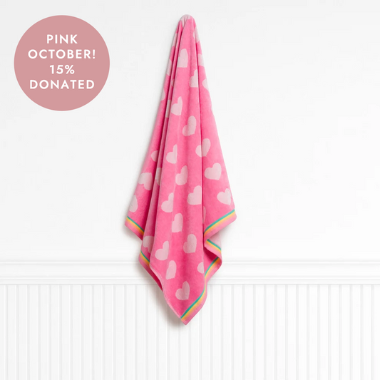 Dream Hearts Barbie Pink Kids Beach Towel