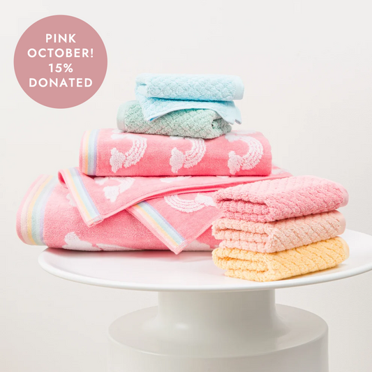 Rainbow Kids Towel Set — Pink