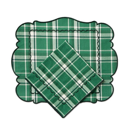 Holiday Stitch Plaid Napkins