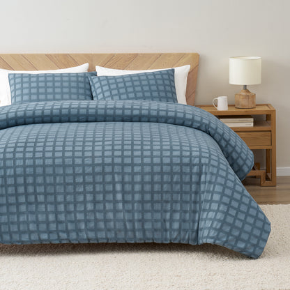 Whitley 100% Cotton Seersucker Comforter Set