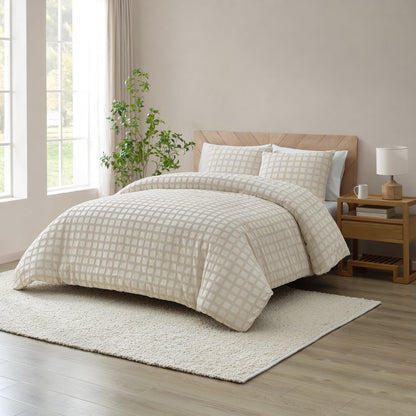Whitley 100% Cotton Seersucker Comforter Set