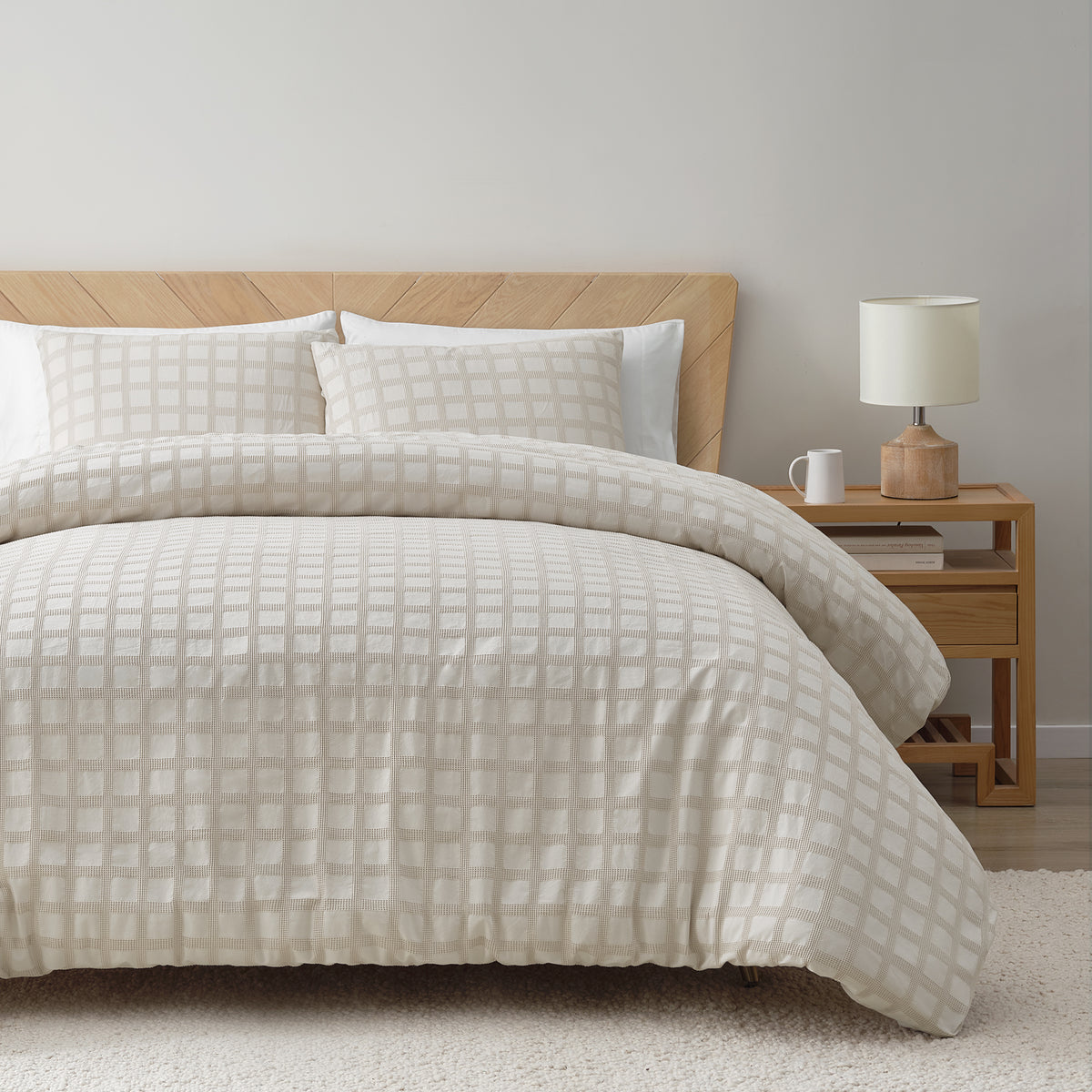 Whitley 100% Cotton Seersucker Comforter Set