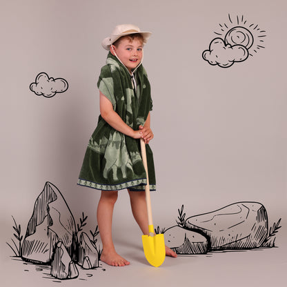 Dano Dino Elm Green Kids Beach Towel