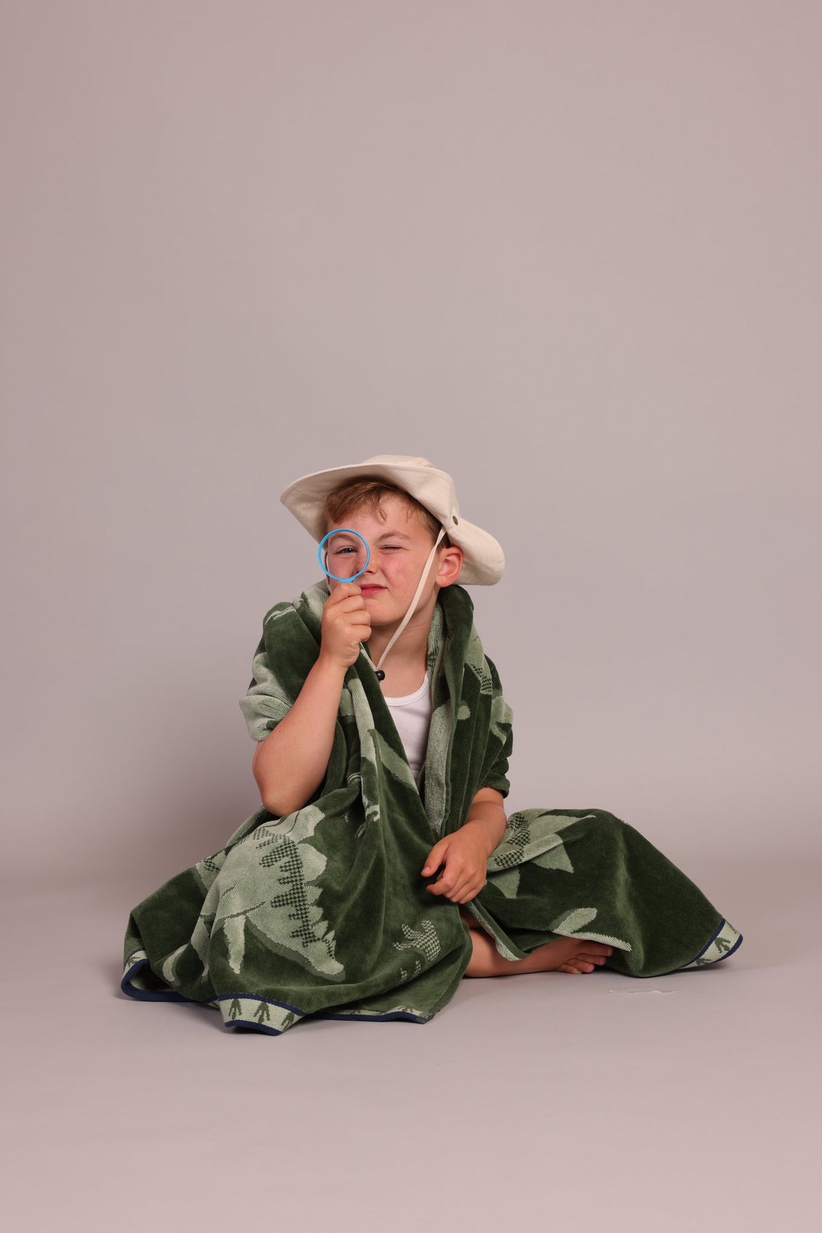 Dano Dino Elm Green Kids Beach Towel