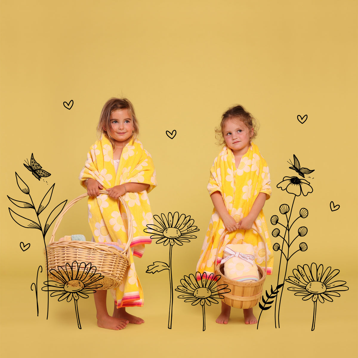 Dessy Yellow Kids Beach Towel